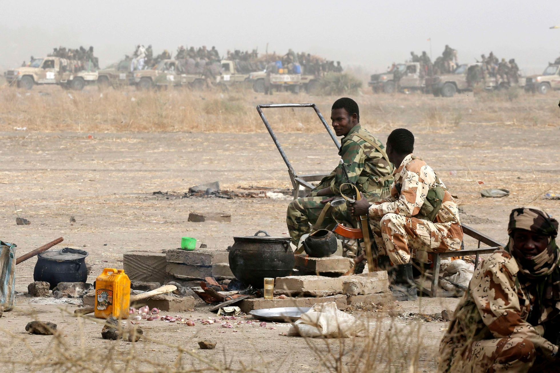 Čadští vojáci v boji proti Boko Haram