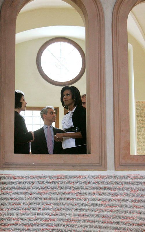 Obama v Praze - Michelle v židovském městě