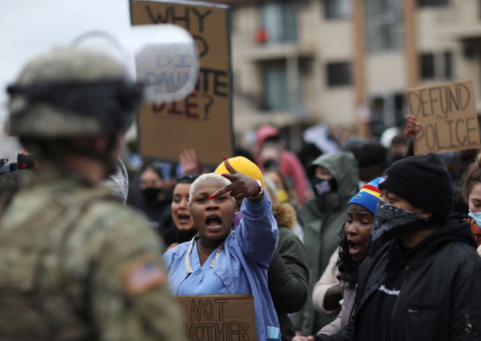 Daunte Wright minneapolis minnestona usa policejní násilí protest