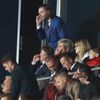 Dušan Svoboda (v modrém saku) ve VIP sektoru na Letné při derby Sparta - Slavia v 10. kole FL
