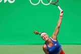Kvitová vyhrála první z letošních tří vzájemných zápasů s Makarovovou, která ji nedávno vyřadila v druhém kole Wimbledonu.