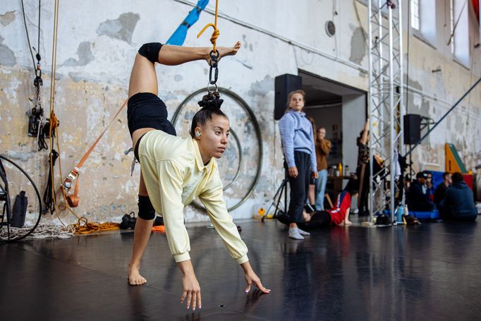 Workshop Cirku La Putyka s Akramem Khanem na pražských Jatkách78.