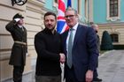 Návštěvu britského premiéra Kyjeva provázel letecký poplach. Město ohrožoval dron