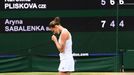 Karolína Plíšková, Aryna Sabalenková, semifinále Wimbledonu 2021