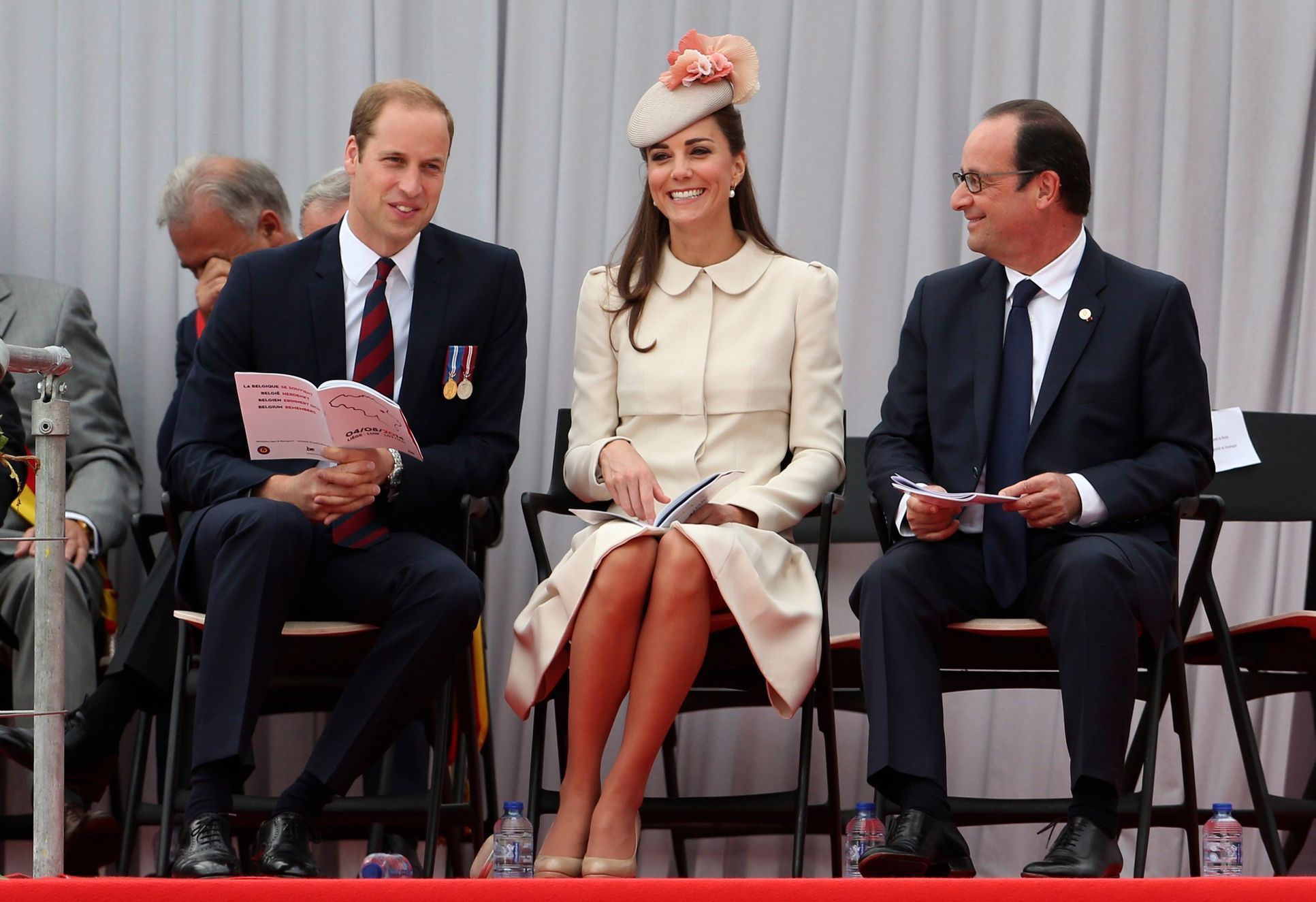 100. výročí, 1. světová válka, Belgie, Liege, princ Wiliam a Catherine, vévodkyně z Cambridge, francouzský prezident François Hollande