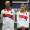 Fed Cup 2017: Petr Pála, Karolína Plíšková a Barbora Strýcová