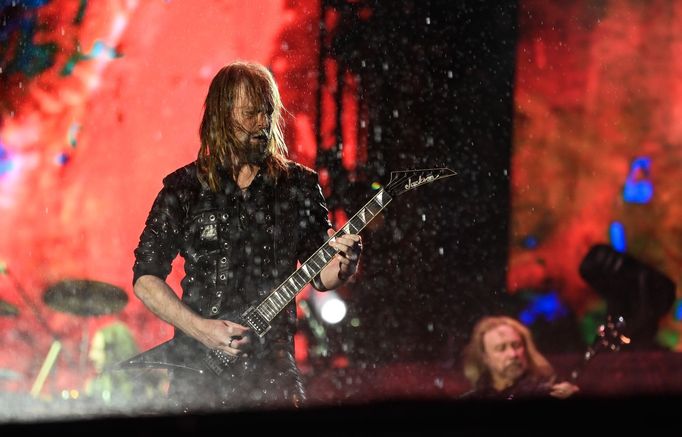 Snímek z koncertu kapely Judas Priest na festivalu Masters of Rock.