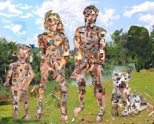 Olaf Breuning - Collage Family, 2007