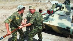 Ruští vojáci v Tádžikistánu