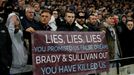 Soccer Football - Premier League - West Ham United v Liverpool - London Stadium, London, Britain - January 29, 2020   West Ham United fans display a banner in reference t