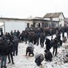 Uprchlíci mrznou v Bělehradu, leden 2017