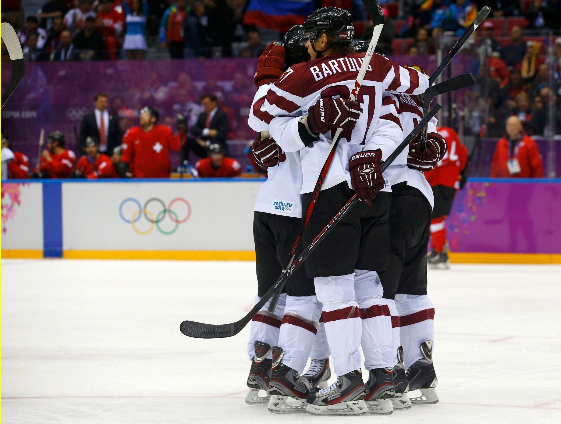 Soči 2014: Švýcarsko - Lotyšsko (hokej, osmifinále)