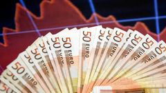 Euro peníze bankovky eurozóna finační trh