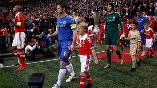 Fotbal, finále Evropské ligy, Chelsea - Benfica: Frank Lampard a Petr Čech