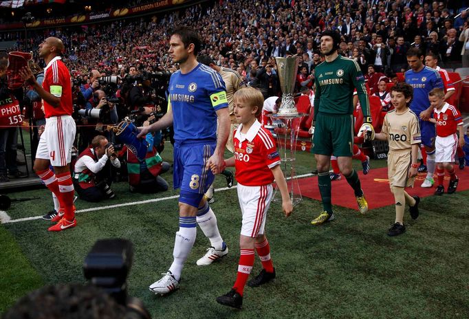 Fotbal, finále Evropské ligy, Chelsea - Benfica: Frank Lampard a Petr Čech