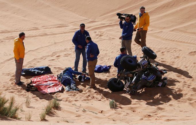 Rallye Dakar 2020, 6. etapa: zraněný čtyřkolkář Romain Dutu