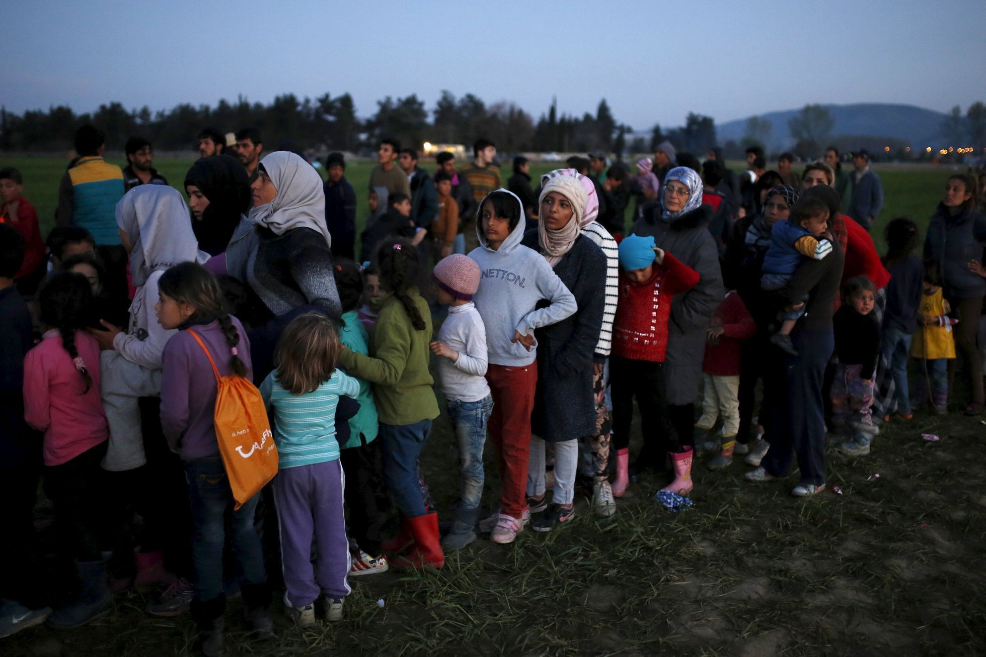 Uprchlický tábor Idomeni na řecko-makedonské hranici