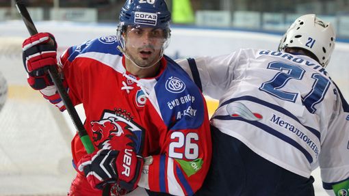 Hokej, KHL, Lev Praha - Dynamo Moskva: Michal Řepík - Konstantin Gorovikov