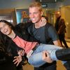 Eva Aichmajerová a Martrin Hranáč na premiéře filmu Asterix a Vikingové
