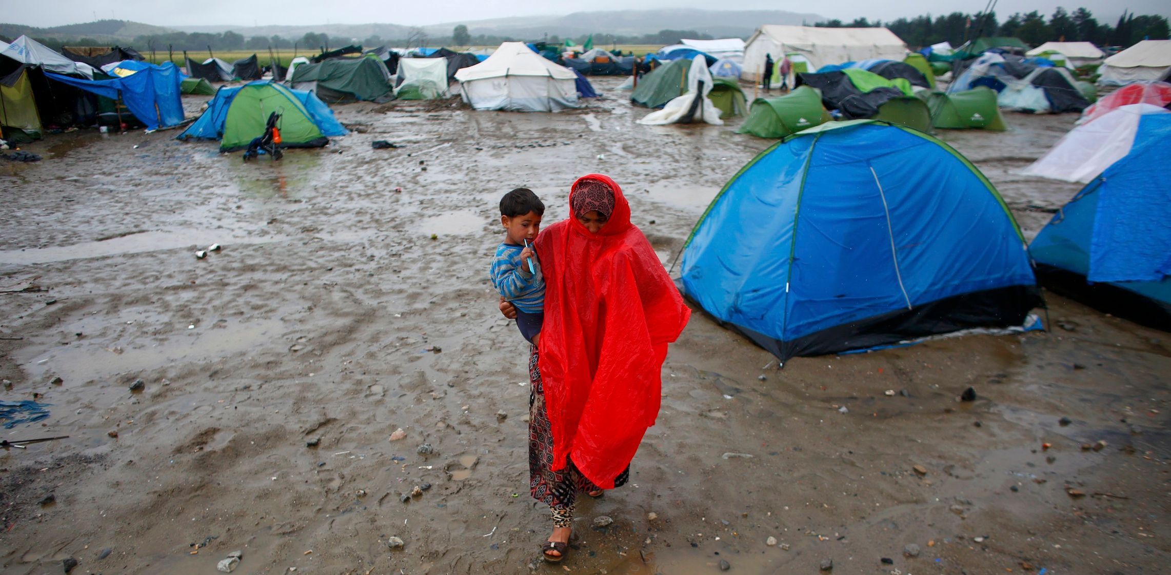 Vyklízení uprchlického tábora v Idomeni