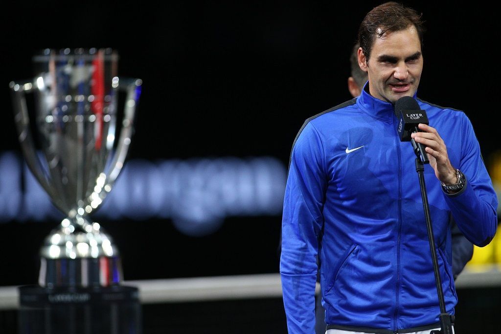 Laver Cup 2017 oslavy (Roger Federer)