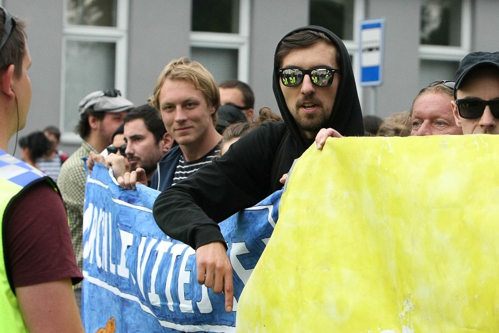 Demonstrace proti imigrantům v Brně
