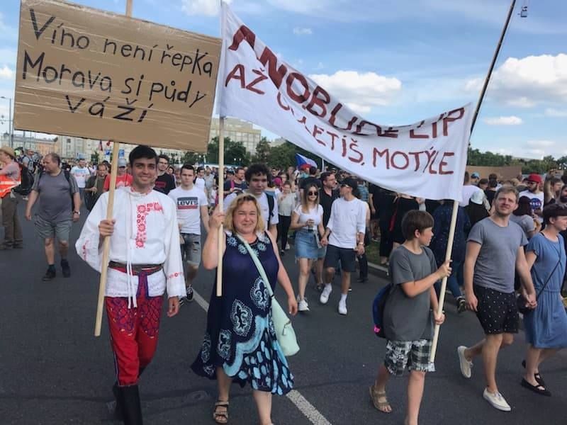 Morava Letná Demonstrace