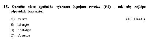 Test - gympl - humanitní část - ot. 13