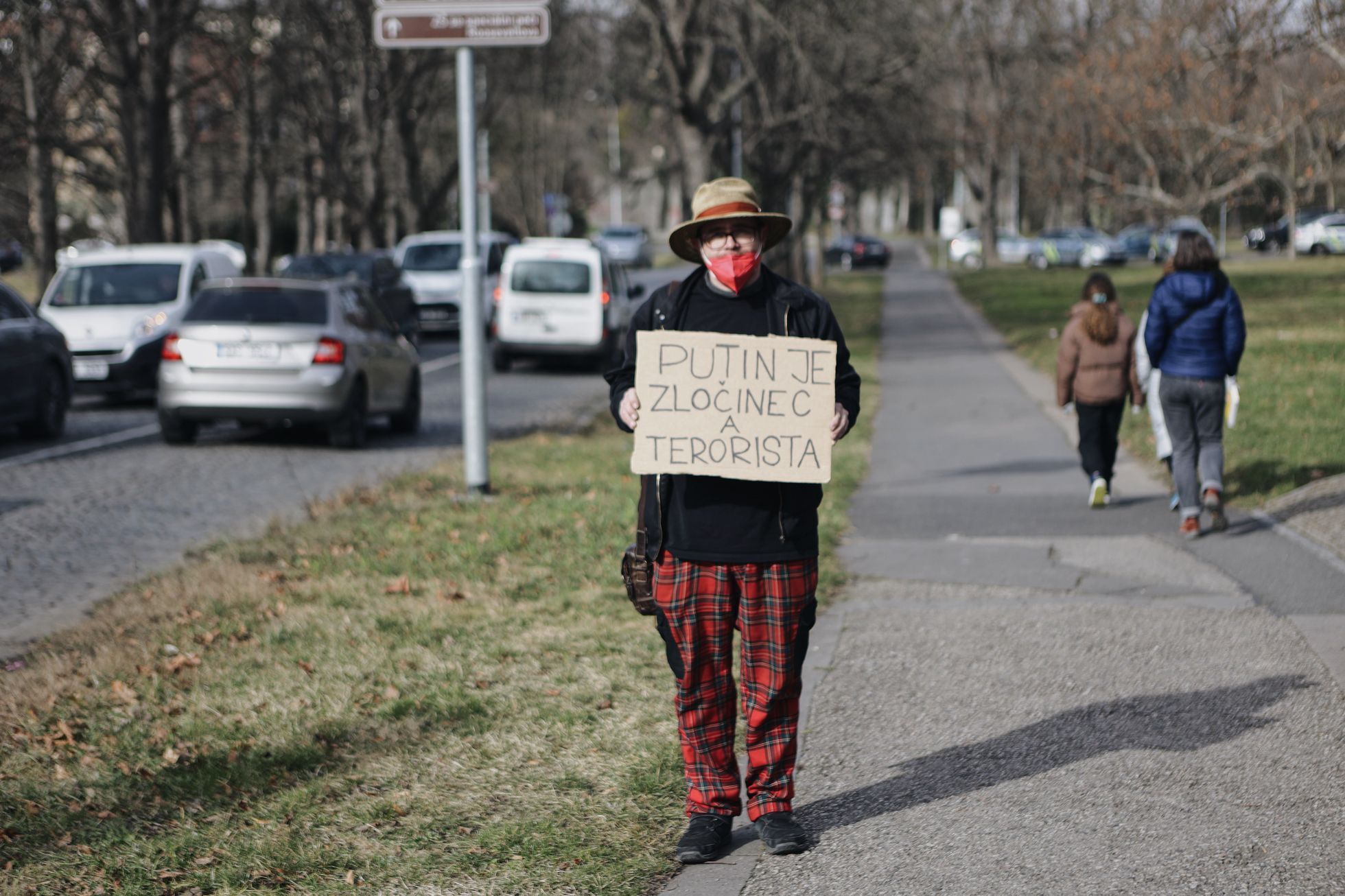 Ruská ambasáda, velvyslanectví, Rusko, protest, demonstrace, Praha