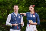 Jan Micka a Barbora Seemanová v úterý oficiálně představili kolekci, ve které čeští sportovci nastoupí při slavnostním zahájení her v Tokiu.