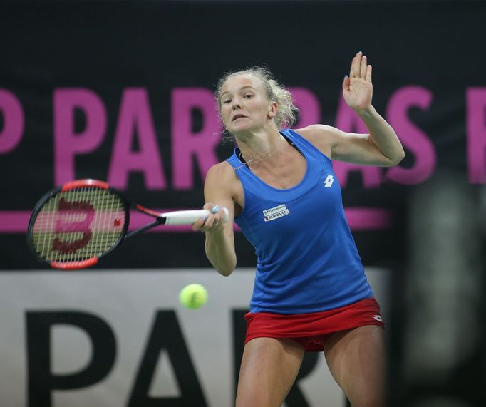 Kateřina Siniaková ve finále Fed Cupu 2018 Česko - USA