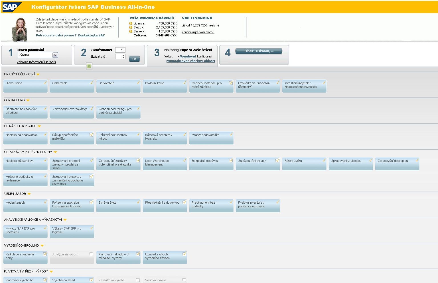 konfigurátor - SAP-Business-All-in-One