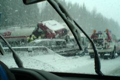 Breaking News: Major accidents on D1 due to blizzard