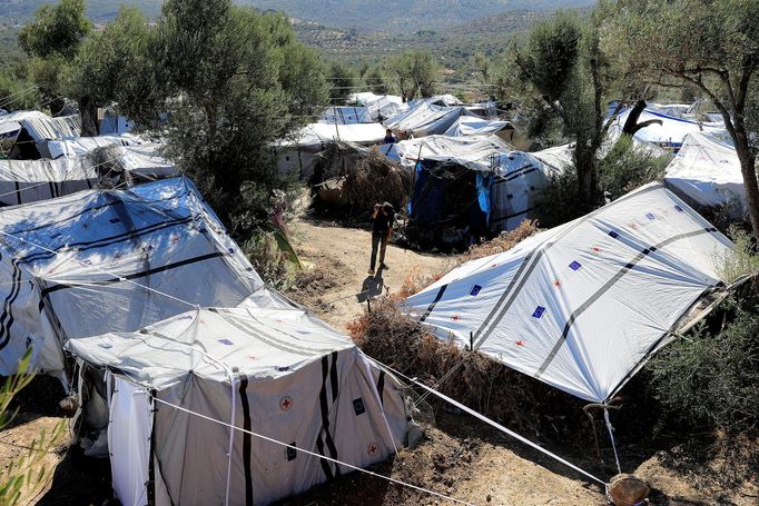 Život migrantů na řeckém ostrově Lesbos. Září 2018.