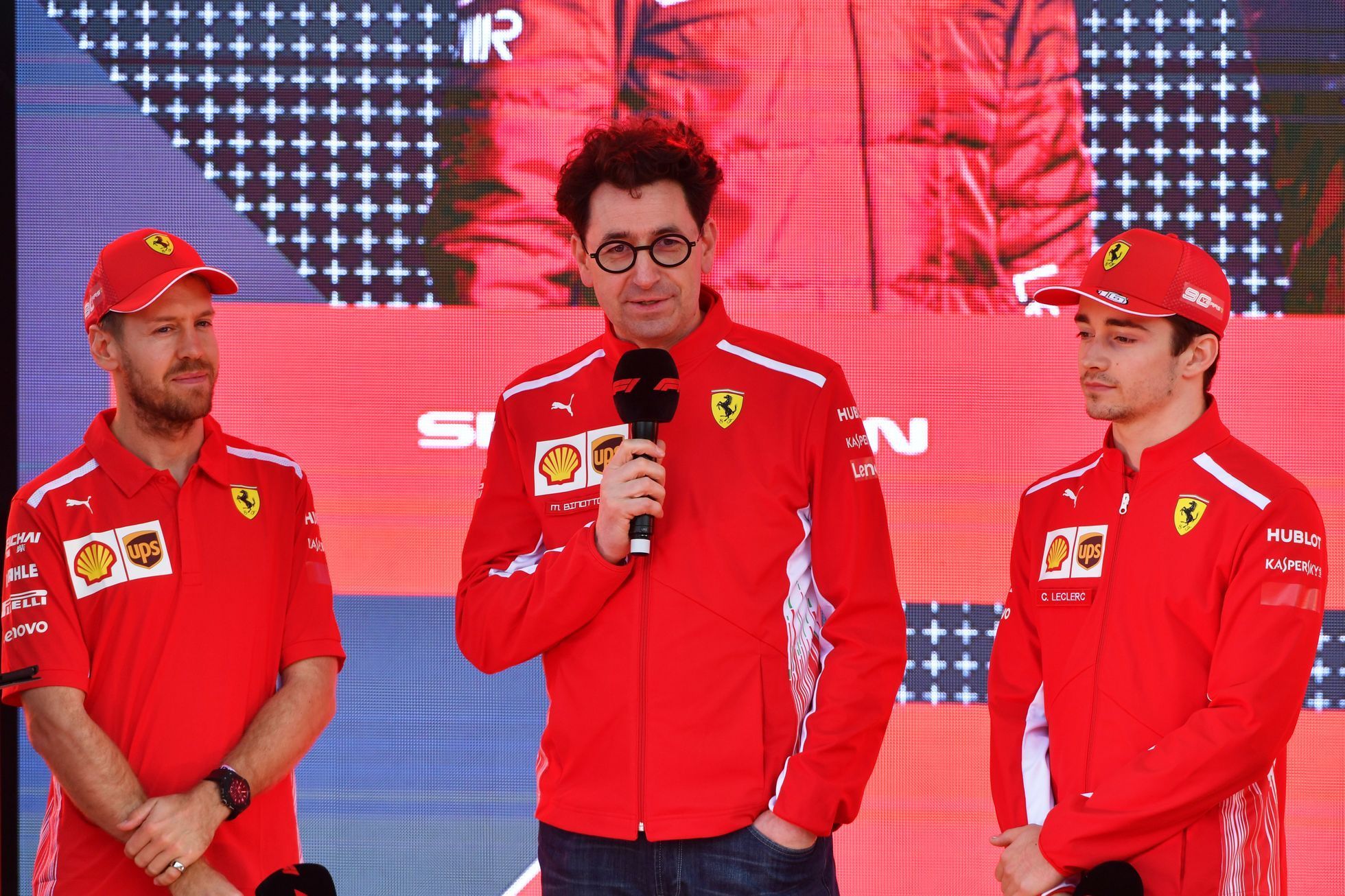 F1, VC Austrálie 2019: Sebastian Vettel, Mattia Binotto a Charles Leclerc, Ferrari