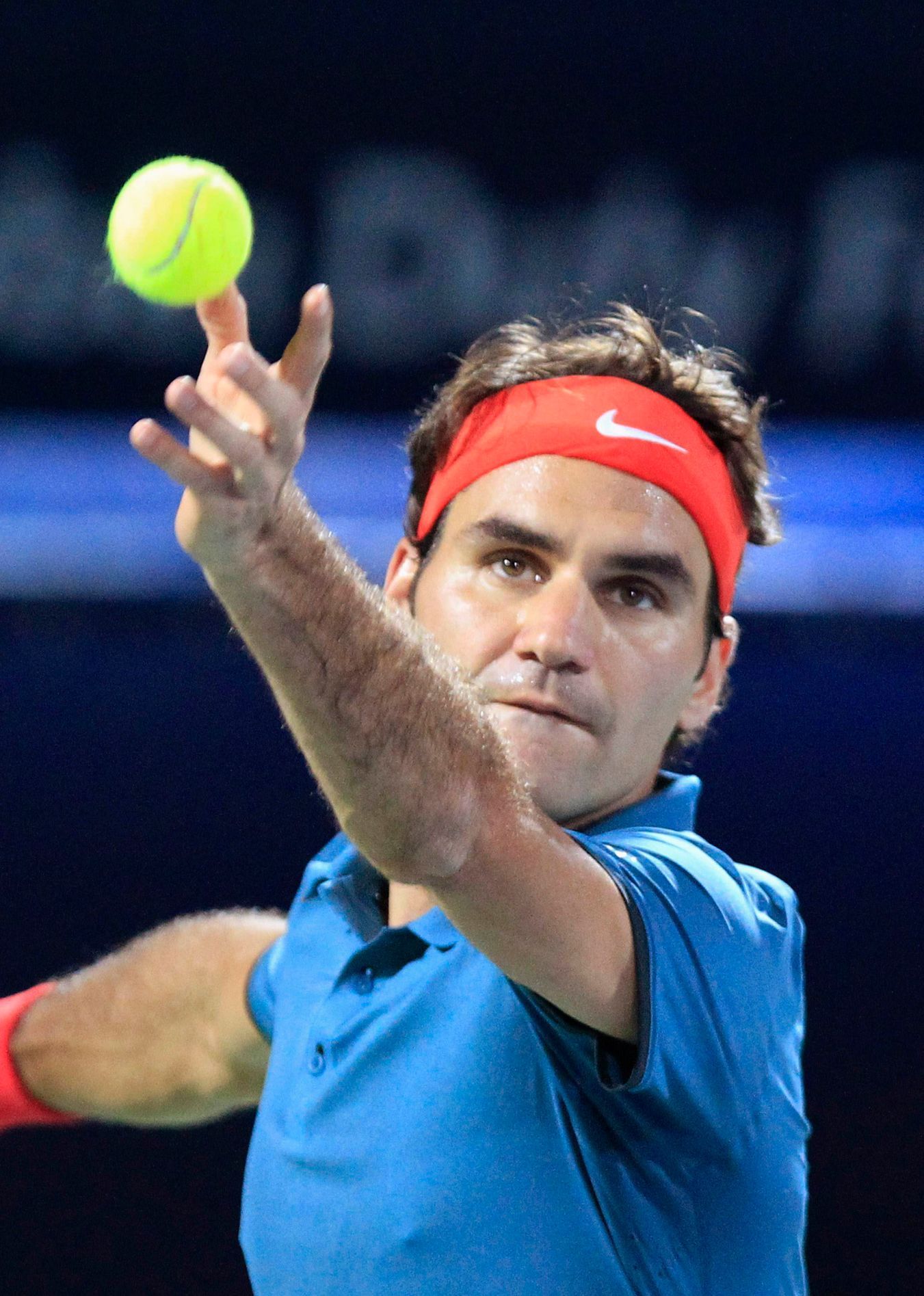 Roger Federer na turnaji v Dubaji 2014