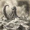 Kraken, Mýtické bytosti – vizualizace světových mýtických bytostí dle AI, mýtus, bytost, bytosti, mytologie, AI, umělá inteligence, historie, Magazín