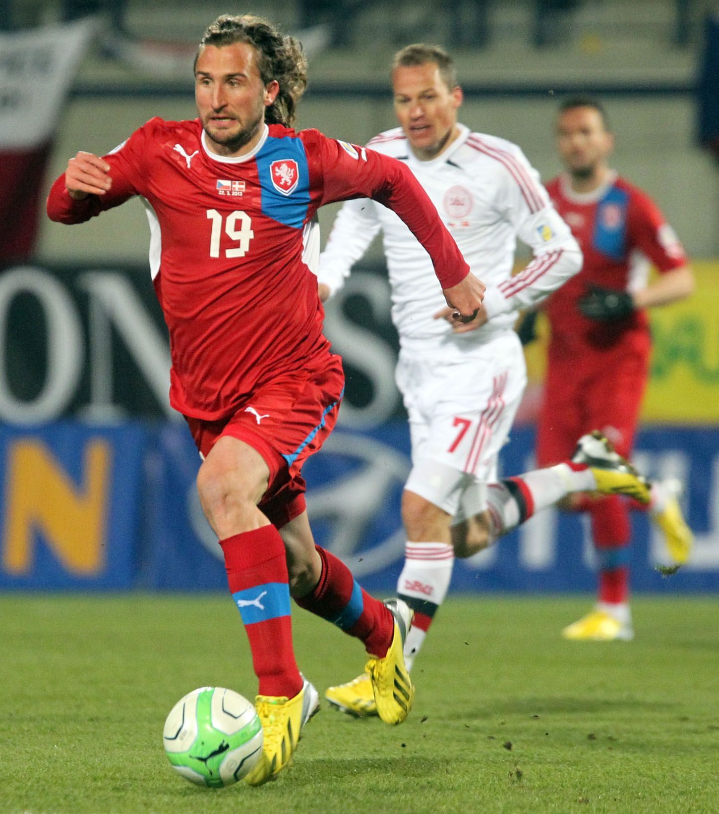 Fotbal, Česko - Dánsko: Petr Jiráček - Nicolai Stokholm