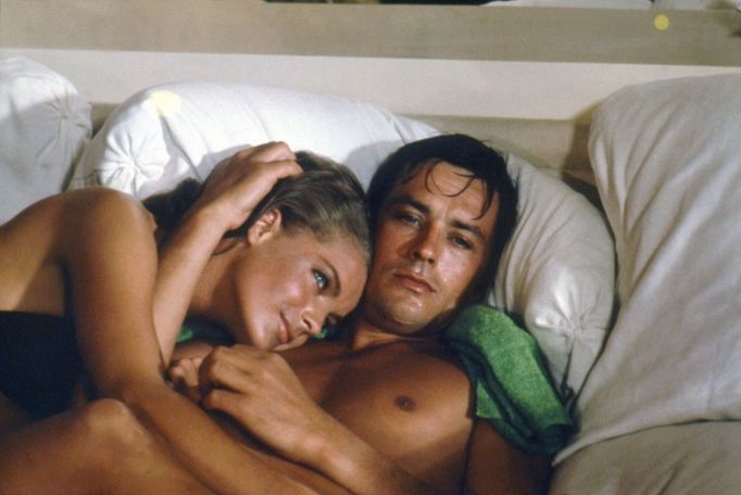 Alain Delon a Romy Schneiderová.