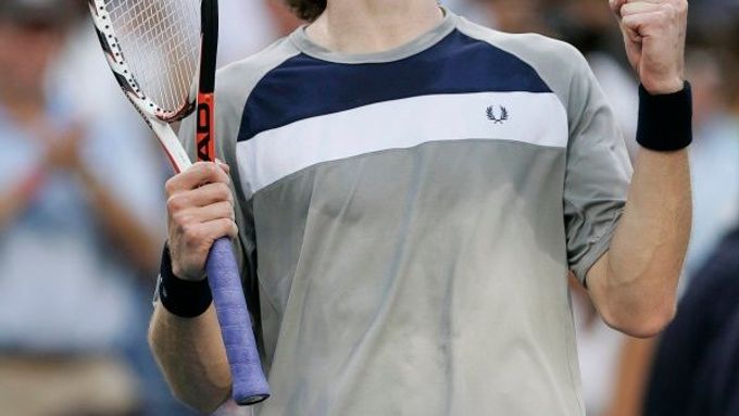 Andy Murray se raduje z postupu do finále US Open.