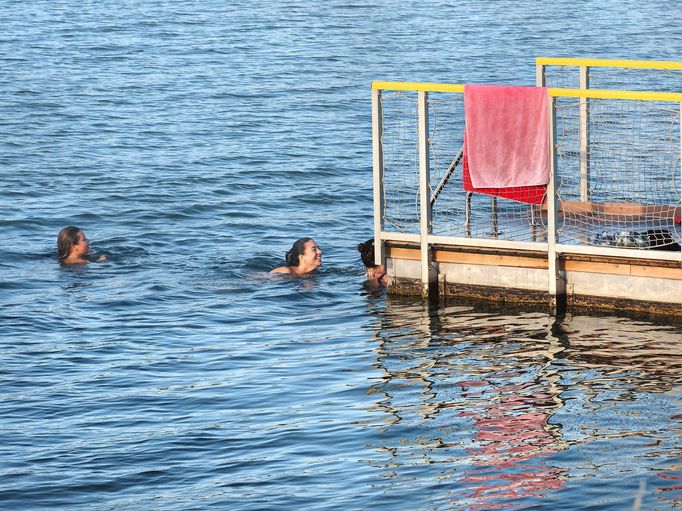 Jezero Most. Rekreační zóna, která vznikla na místě bývalého hnědouhelného dolu