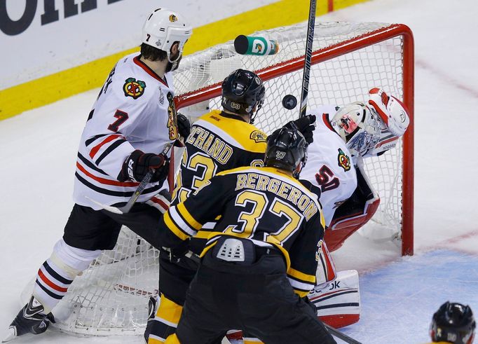 Čtvrtý zápas finále Stanley Cupu: Boston Bruinss - Chicago Blackhawks