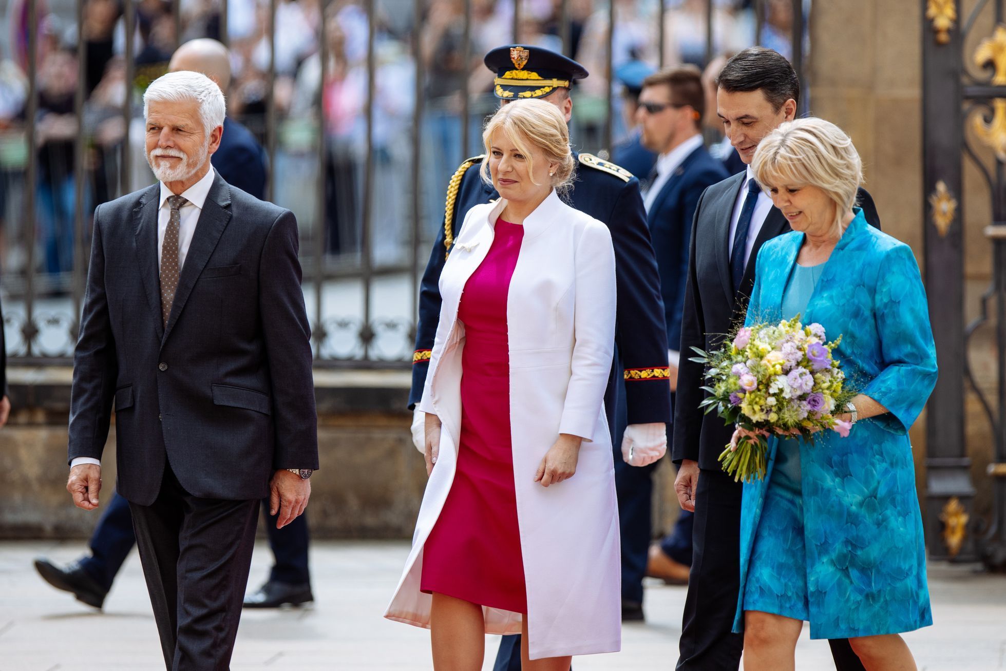 Slovenská prezidentka Zuzana Čaputová na poslední návštěvě Česka a prezidenta Petra Pavla na Pražském hradě