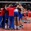 Radost ruských volejbalistů po postupu do finále olympijských her