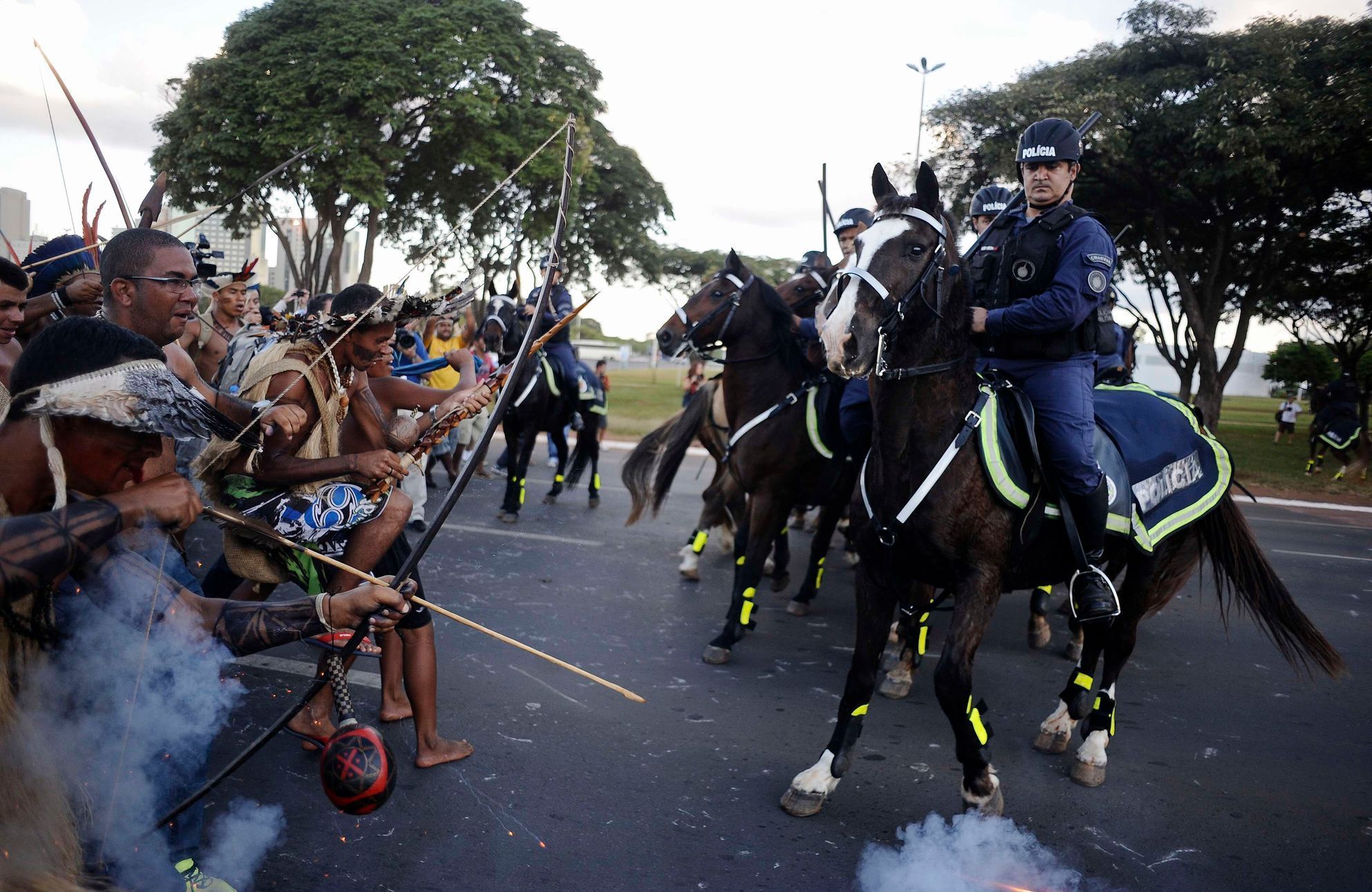 Brazílie - demonstrace proti MS ve fotbale