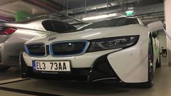 BMW i8 elektromobil registrační značka