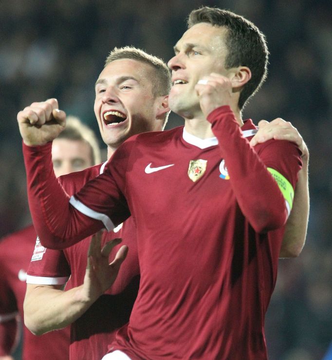 Sparta vs. Brno, utkání Gambrinus ligy (Kadeřábek a Lafata)