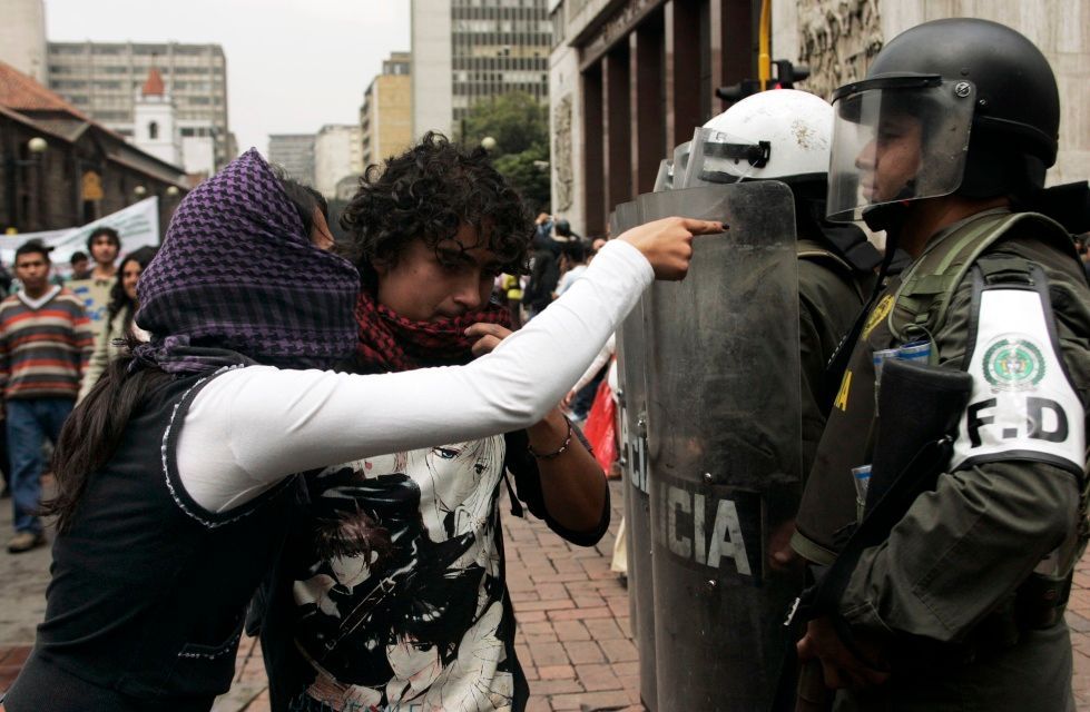 Studentské protesty v Bogotě