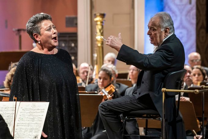 Gerhild Rombergerová a Zubin Mehta.