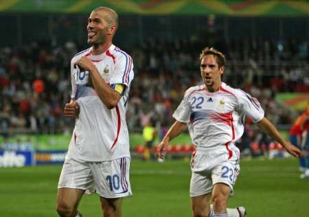 Španělsko - Francie: Zidane, Ribery